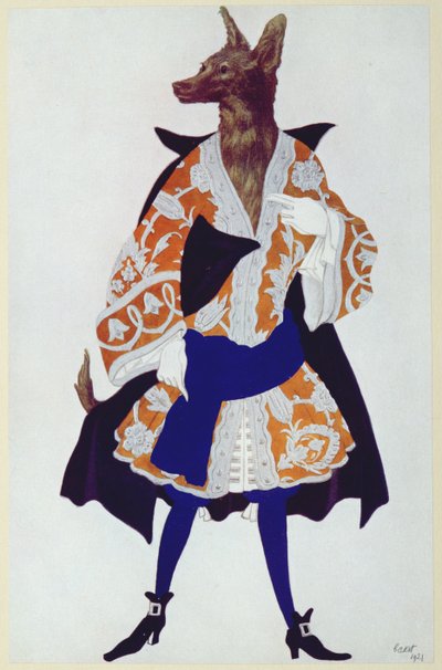 Costume pour Le Loup, de La Belle au bois dormant, 1921 - Leon Bakst